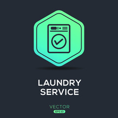 Creative (Laundry service) Icon, Vector sign.