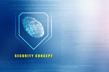 Fingerprint Scanning Technology Concept 2d Illustration
