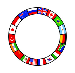 All national flag in circle vector eps 10