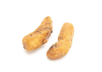 two roll cookies isolate on white background, top view