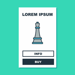 Filled outline Chess icon isolated on turquoise background. Business strategy. Game, management, finance. Vector