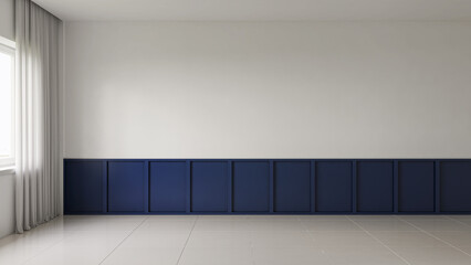 Illustration 3D rendering large luxury modern bright interiors Living room mockup computer digitally generated image