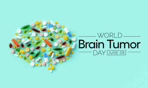 World Brain Tumor day is observed every year on June 8th. it is an overgrowth of cells in the brain that forms masses called tumors. They can disrupt the way body works. 3D Rendering