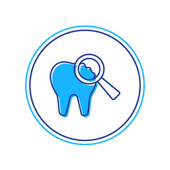 Filled outline Broken tooth icon isolated on white background. Dental problem icon. Dental care symbol. Vector