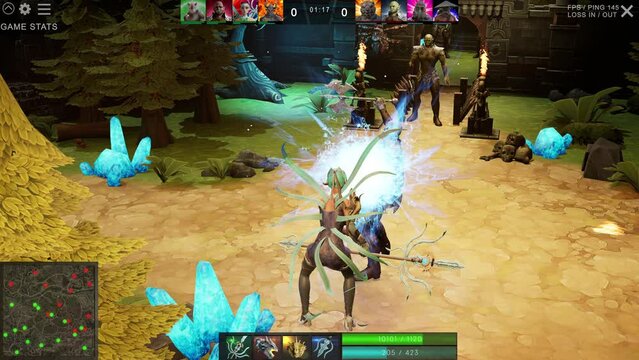 Animated Fantasy Video Game Gameplay