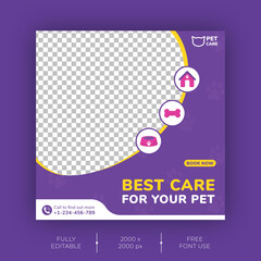 Pet Shop Social Media Post Template