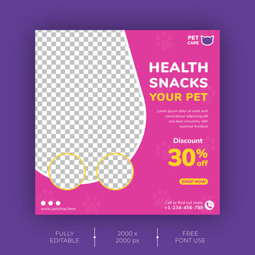 Pet Shop Social Media Post Template