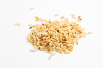 fry rice design isolated on white, selective focus