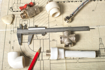 high pressure hoses, Plumbing Fittings  and Caliper are on the blueprint