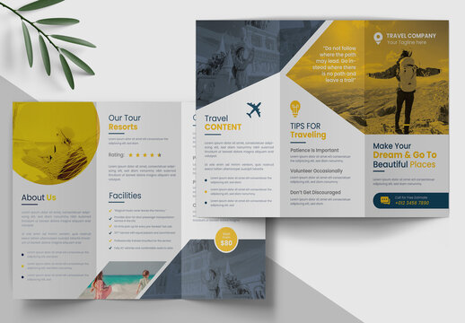 Trifold Business Brochure Layout