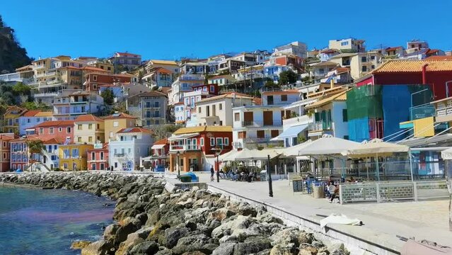 parga city by the sea in greece tourist resort summer holidays place
