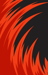 Abstract background with gradient curved spikes pattern and with some copy space area