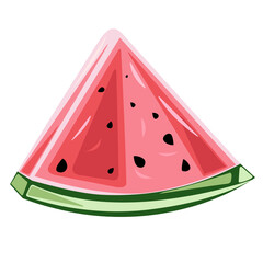 Watermelon with pits vector single illustration