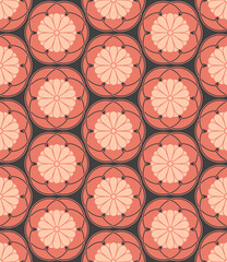 Japan style design flowers or leaves symbols seamless texture or pattern