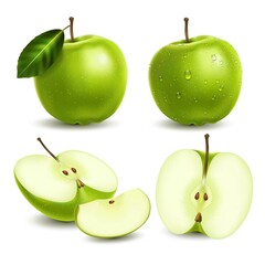 Realistic Apple Set