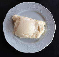 Turkish dessert from chicken breast and sweet milk