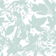 Floral organic grange textured shapes. Abstract contemporary seamless pattern template with natural floral motif. Minimal mid century art background. Artistic botanical elements on flat earthy colors. © PATTERN_SPIRIT