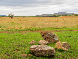 Overcast view of the landscape of Wichita Mountains Wildlife Refuge