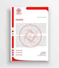 Executive corporate red letterhead