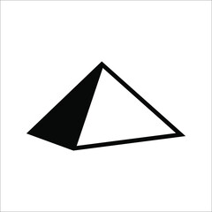 Pyramid chart line icon. Vector illustration isolated on a white background.