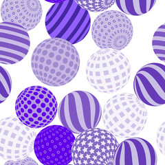 Retro 3d illustration of abstract balls, great design for any purpose. Modern poster for cover design. Vector seamless technology background. Background wall design.