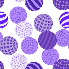 Retro 3d illustration of abstract balls, great design for any purpose. Modern poster for cover design. Vector seamless technology background. Background wall design.