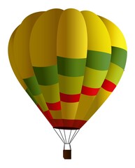 illustration of yellow hot air balloon