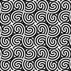Vector seamless texture. Modern geometric background. Repeating geometric pattern with curly tiles.