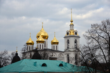 Fototapeta na wymiar Kremlin in Dmitrov town, Russia. Color photo 