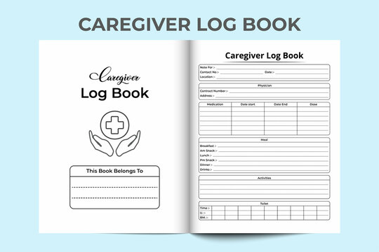 Caregiver Info Tracker KDP Interior. Caretaker Activities Checker And Physician Information Tracker Interior. KDP Interior Journal. Physician Daily Activities Tracker And Client Meal Planner Interior.