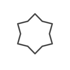 Star vector icon. Simple pictogram.