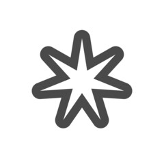 Star vector icon. Simple pictogram.