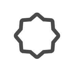 Star vector icon. Simple pictogram.