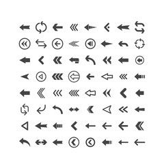 Arrow icons set. Vector pictogram arrows collection.
