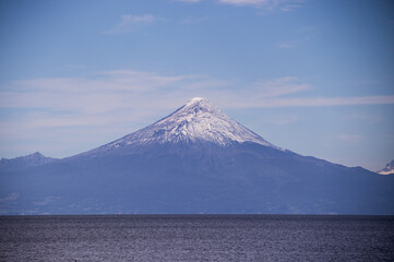 Fototapeta na wymiar Landscape of the osorno volcano in southern chile