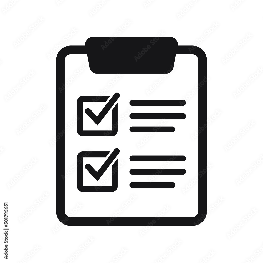 Poster clipboard icon. checklist icon of an approved document. project completed. tasks vector icon. task c