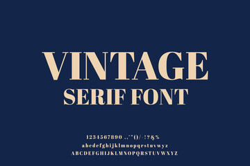 vintage serif font
