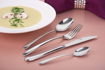 restaraunt silverware set fork spoon knife
