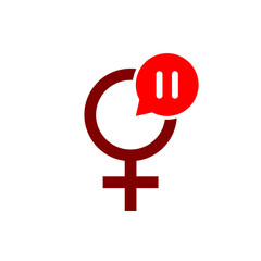 Fototapeta premium Menopause simple icon isolated on white