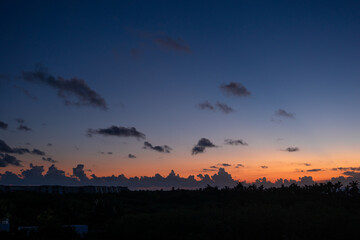 Sunrise over the riviera maya