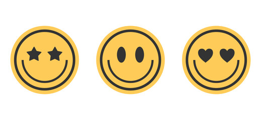 Smiley Face, Star Face, Round Face, Happy Face, Smily Face, Smiley Face Vector, Vector Illustration Background