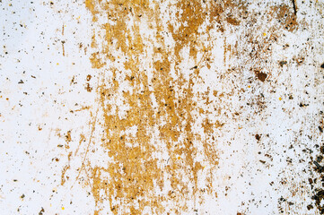 Background, the texture of a dirty, stained, cracked gray stone wall.