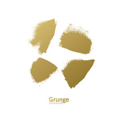 Set of Golden Paint Brush Strokes - Gold brush paint strokes, vector golden glitter texture