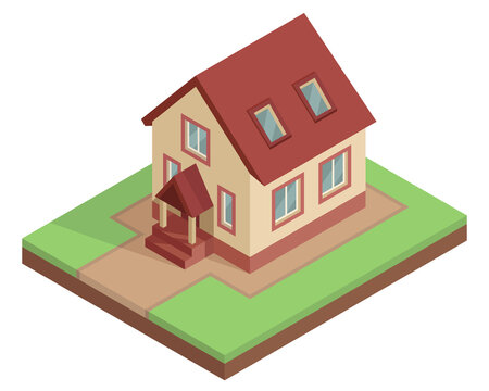 Isometric residential house