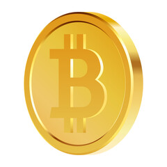 Golden money. Rotating gold coin.