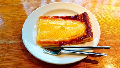 美味しいそうな四角いアップルパイ