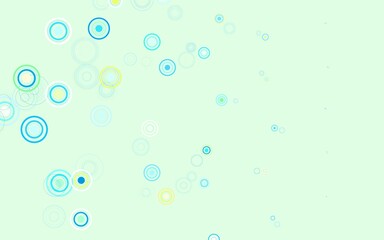 Light Blue, Yellow vector pattern with spheres.