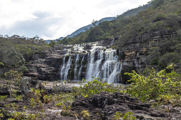 Fototapeta premium waterfall in São Gonçalo do Rio Preto city, Minas Gerais State, Brazil