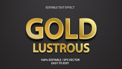 Gold text effect Premium Vector