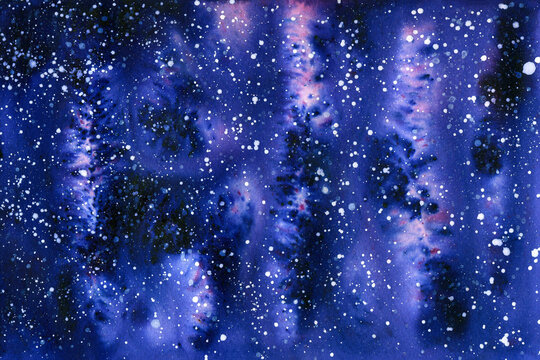 Abstract watercolor space background